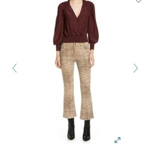 Frame Denim Le Crop Snake Print Denim Women's Size 24